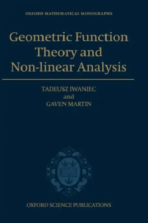 Cover of Geometric Function Theory and Non-Linear Analysis