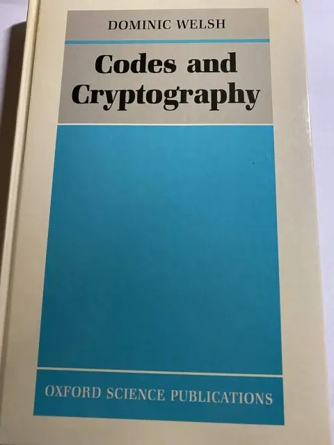 Cover of Codes and Cryptography