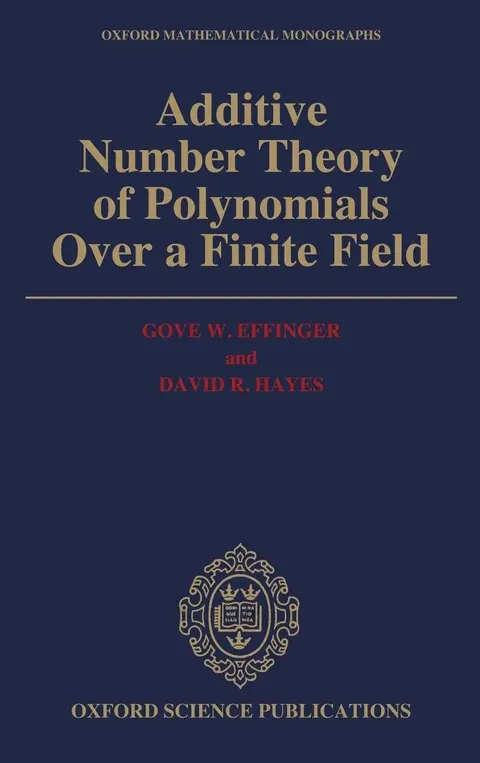 Cover of Additive Number Theory of Polynomials over a Finite Field