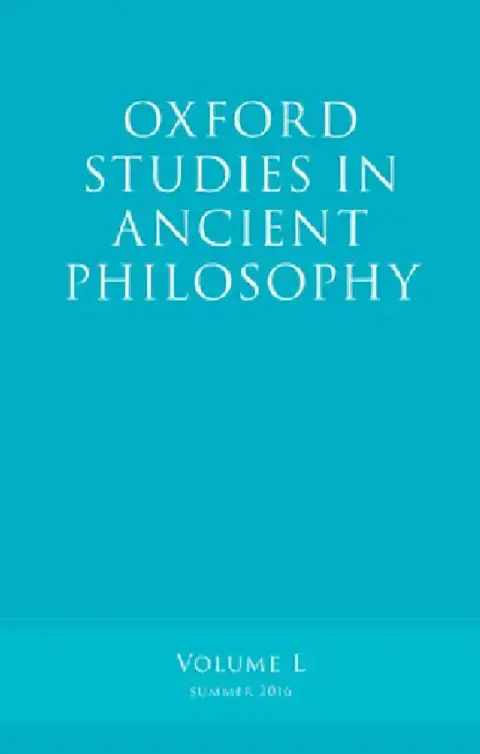 Cover of Oxford Studies in Ancient Philosophy, Volume 50