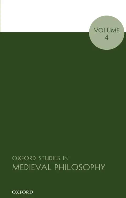 Cover of Oxford Studies in Medieval Philosophy (4)