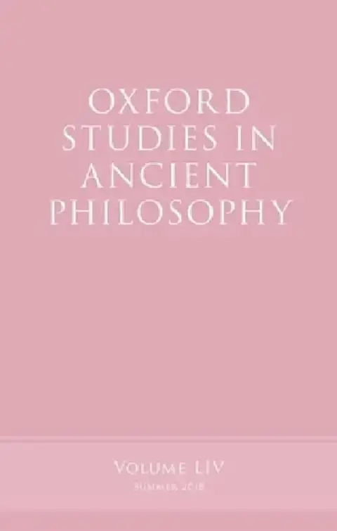 Cover of Oxford Studies in Ancient Philosophy, Volume 54