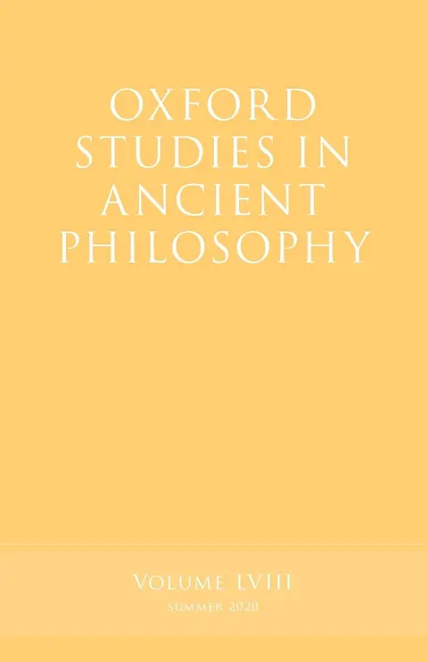 Cover of Oxford Studies in Ancient Philosophy
