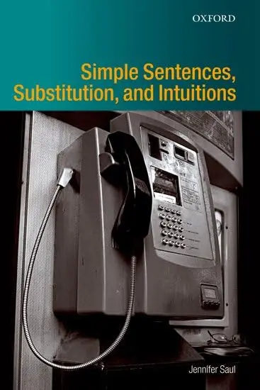 Cover of Simple Sentences, Substitution, and Intuitions