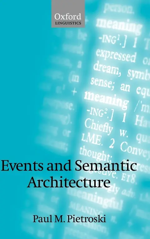 Cover of Events and Semantic Architecture