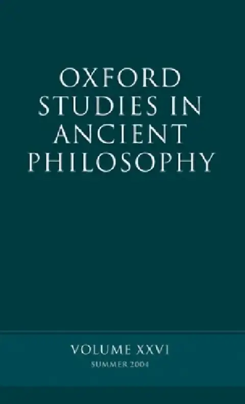 Cover of Oxford Studies in Ancient Philosophy