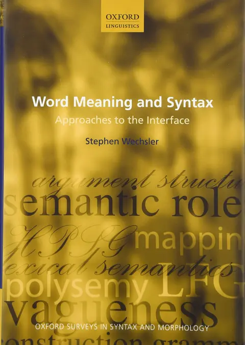 Cover of Word Meaning and Syntax