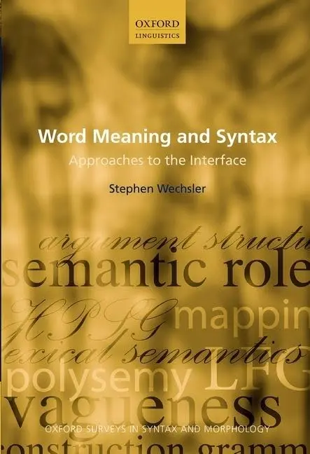 Cover of Word Meaning and Syntax