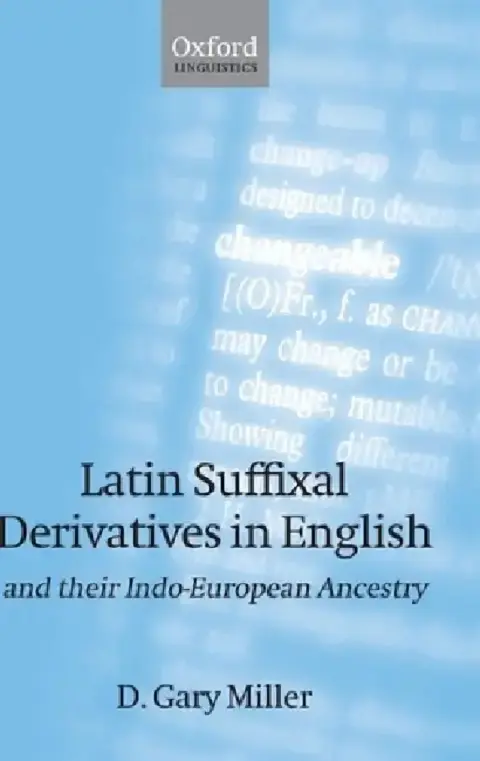 Cover of Latin Suffixal Derivatives in English