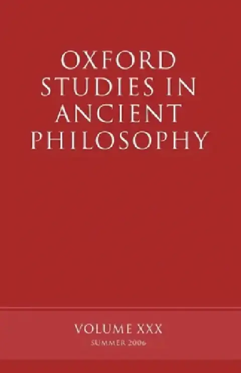 Cover of Oxford Studies in Ancient Philosophy