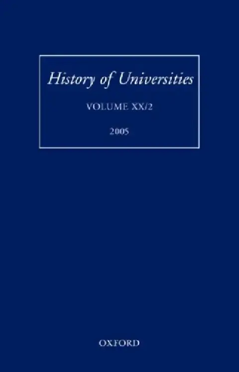 Cover of History of Universities