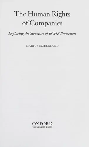 Cover of The Human Rights of Companies