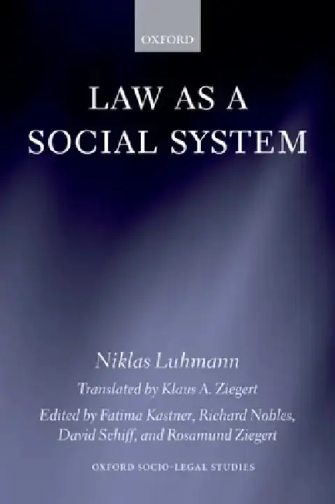 Cover of Law as a Social System