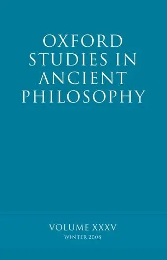 Cover of Oxford Studies in Ancient Philosophy