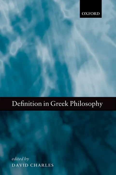 Cover of Definition in Greek Philosophy
