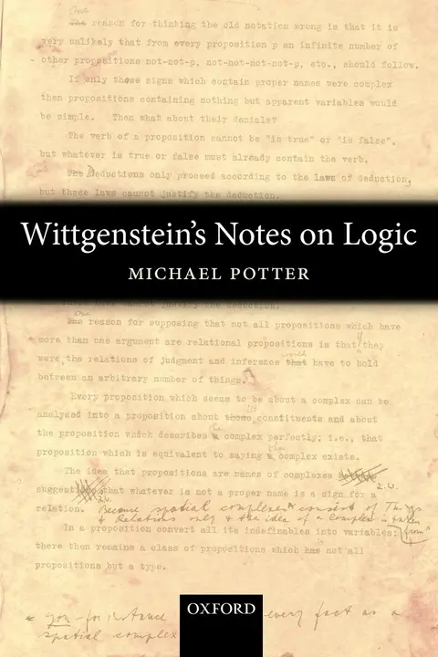 Cover of Wittgenstein's Notes on Logic