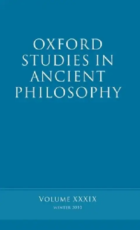 Cover of Oxford Studies in Ancient Philosophy Volume
