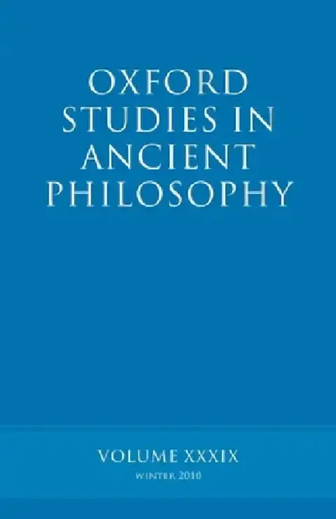 Cover of Oxford Studies in Ancient Philosophy Volume