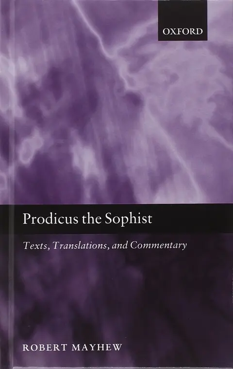 Cover of Prodicus the Sophist