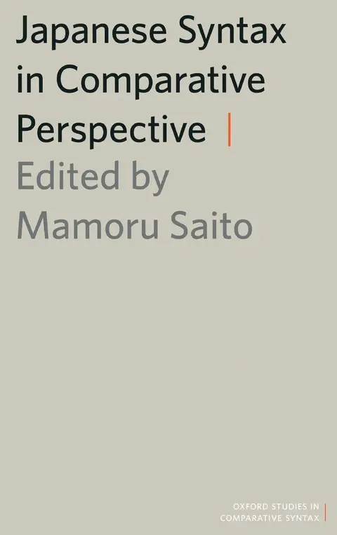 Cover of Japanese Syntax in Comparative Perspective