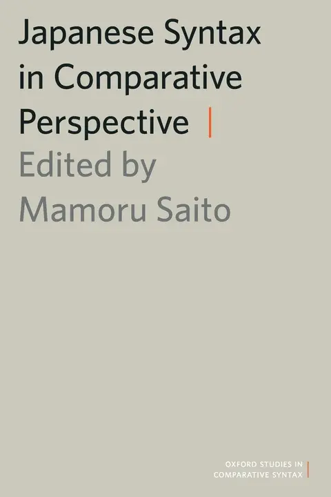 Cover of Japanese Syntax in Comparative Perspective