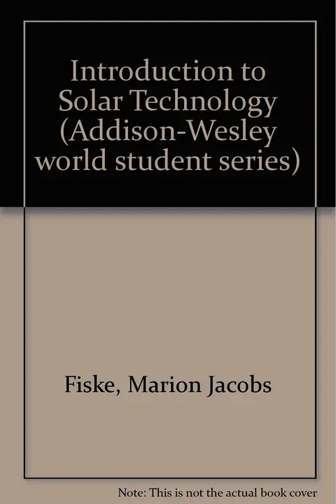 Cover of Introduction to Solar Technology