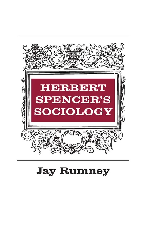 Cover of Herbert Spencer's Sociology