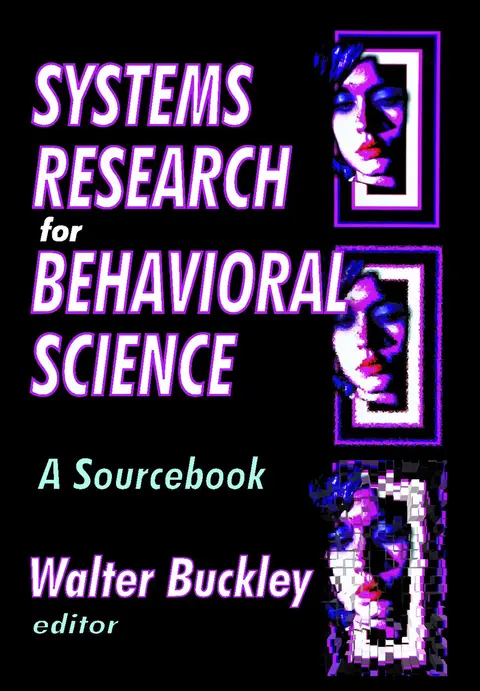 Cover of Systems Research for Behavioral Science