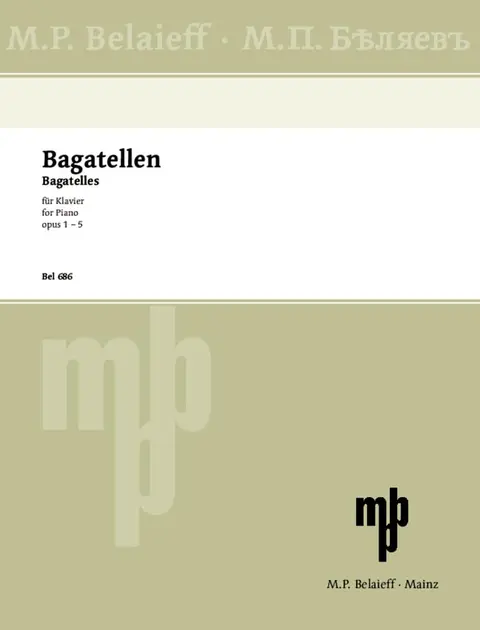 Cover of Bagatellen - Piano - BOOK
