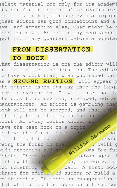 Cover of From Dissertation to Book
