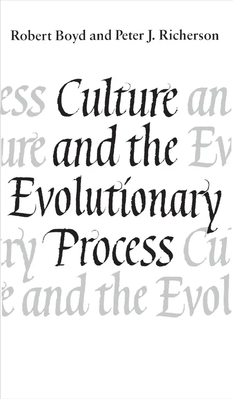 Cover of Culture and the Evolutionary Process