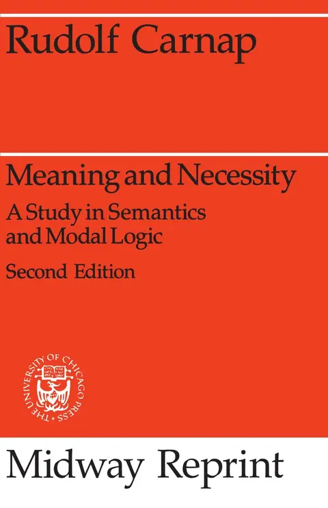 Cover of Meaning and Necessity