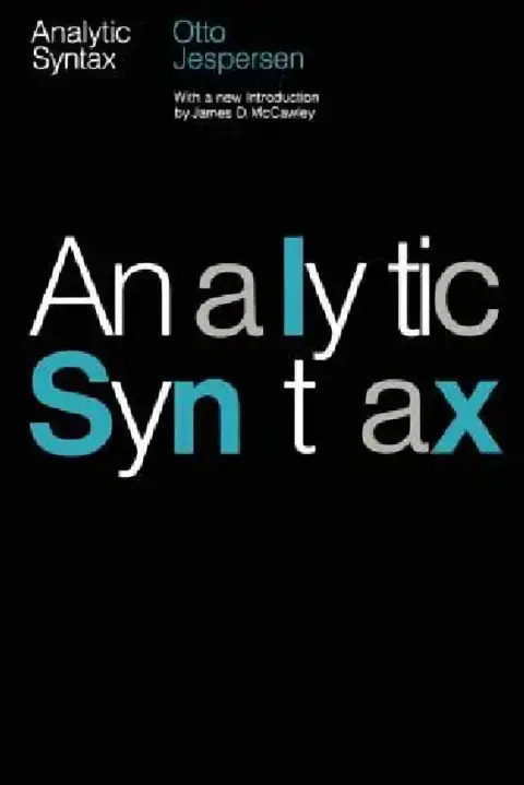 Cover of Analytic Syntax