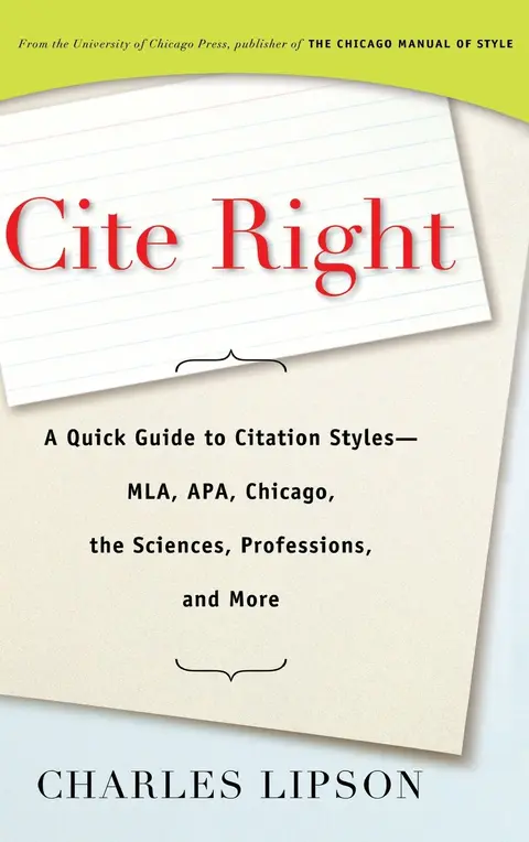 Cover of Cite Right