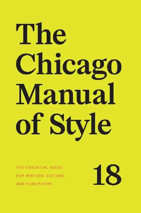 Cover of The Chicago Manual of Style, 18th Edition