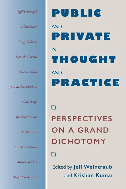 Cover of Public and Private in Thought and Practice