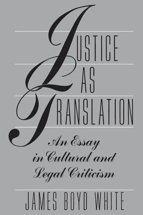 Cover of Justice as Translation