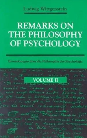 Cover of Remarks on the Philosophy of Psychology, Volume 2