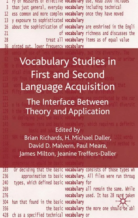 Cover of Vocabulary Studies in First and Second Language Acquisition