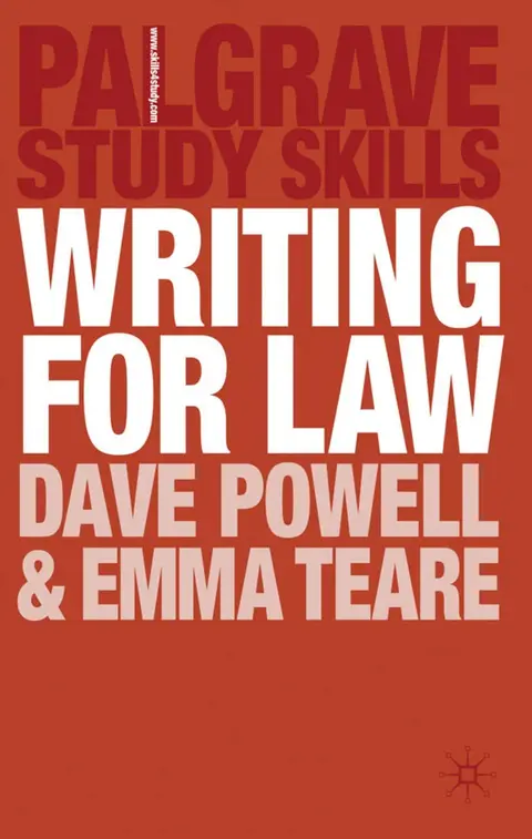 Cover of Writing for Law