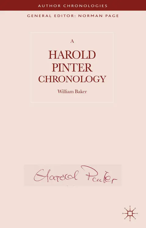 Cover of A Harold Pinter Chronology