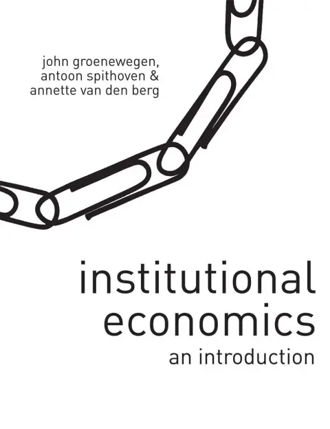 Cover of Institutional Economics