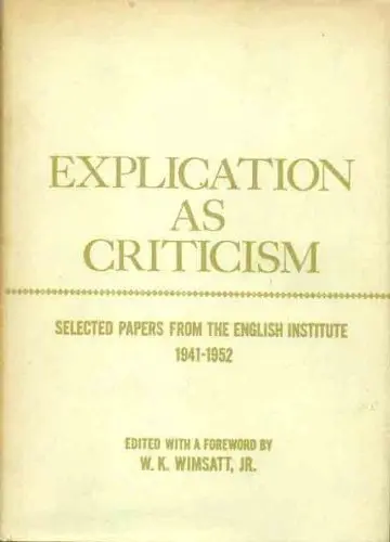 Cover of Wimsatt