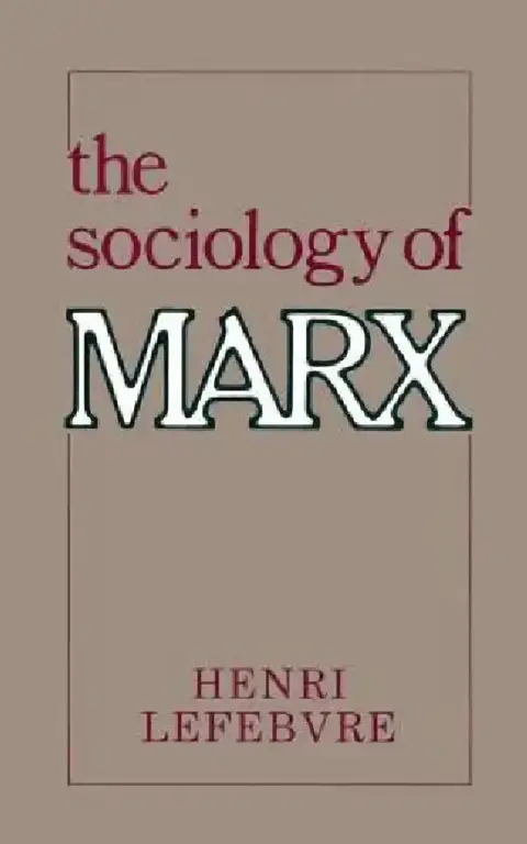 Cover of The Sociology of Marx