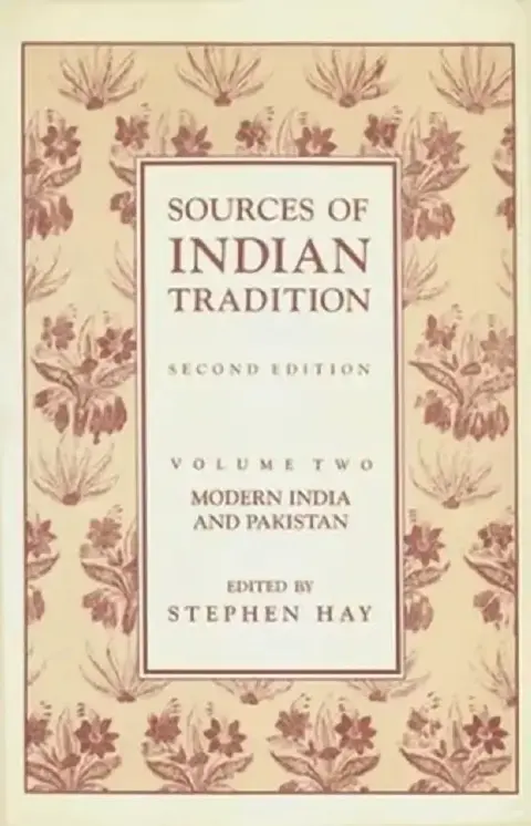 Cover of Sources of Indian Tradition