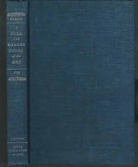 Cover of A Social and Religious History of the Jews