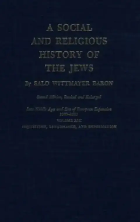 Cover of A Social and Religious History of the Jews