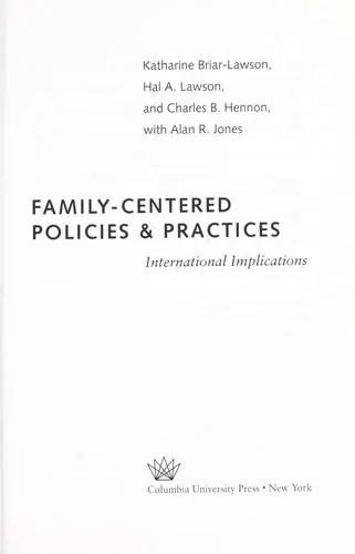Cover of Family-Centered Policies and Practices
