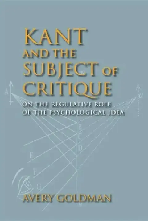 Cover of Kant and the Subject of Critique