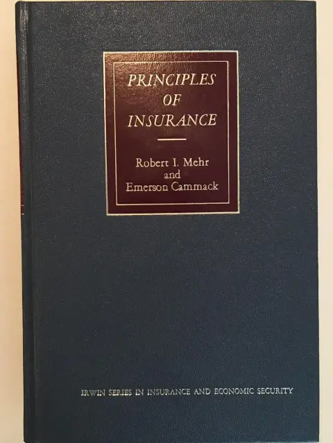 Cover of Principles of insurance